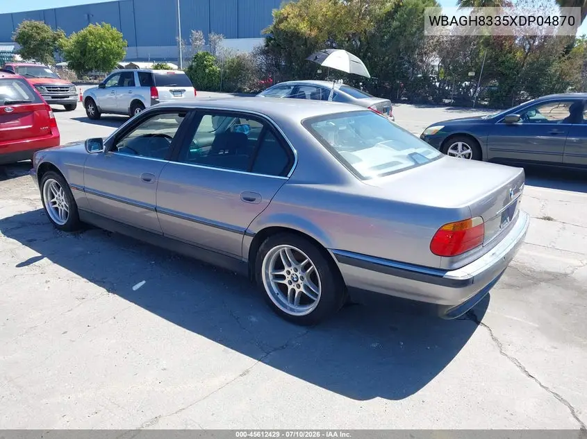 1999 BMW 740Il VIN: WBAGH8335XDP04870 Lot: 45612429