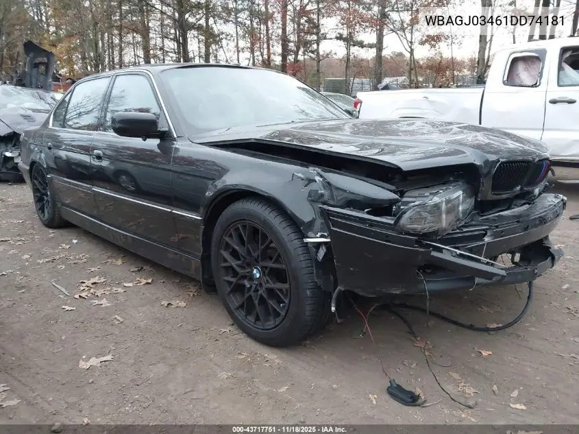 WBAGJ03461DD74181 2001 BMW 750Il