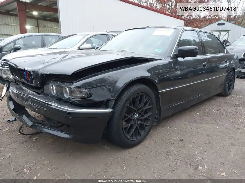 WBAGJ03461DD74181 2001 BMW 750Il