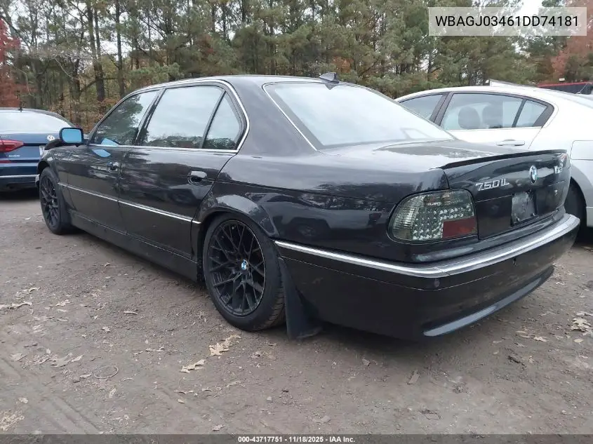 WBAGJ03461DD74181 2001 BMW 750Il