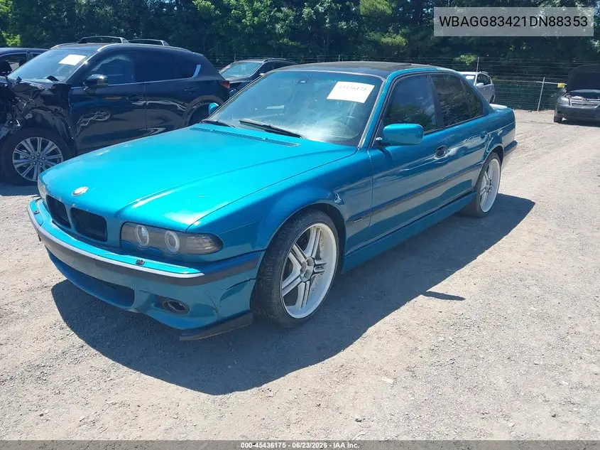 2001 BMW 740Ia VIN: WBAGG83421DN88353 Lot: 45436175