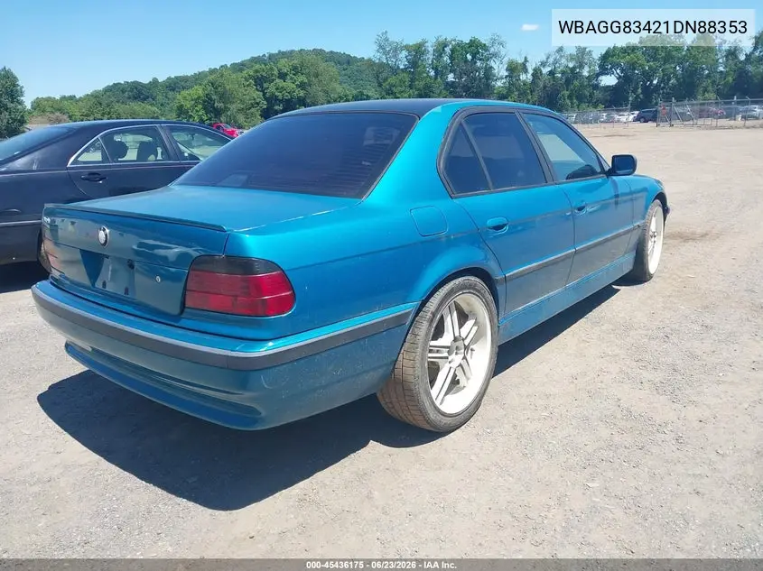 2001 BMW 740Ia VIN: WBAGG83421DN88353 Lot: 45436175