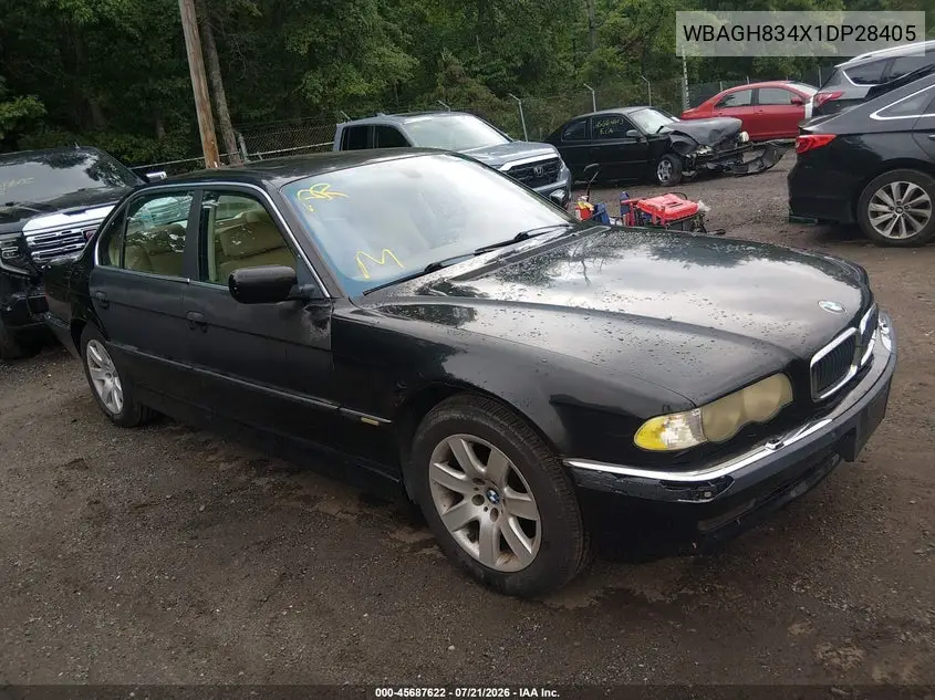 2001 BMW 740Il VIN: WBAGH834X1DP28405 Lot: 45687622