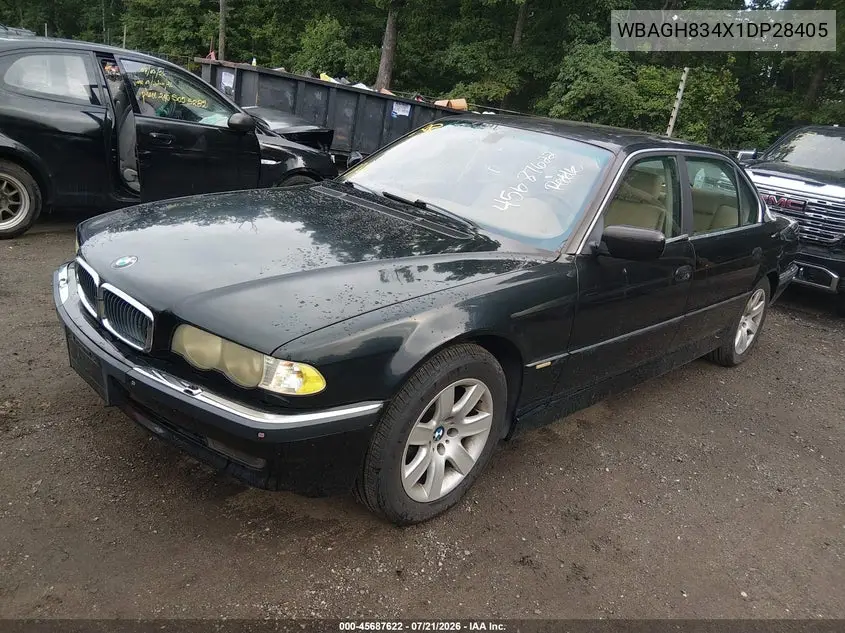 2001 BMW 740Il VIN: WBAGH834X1DP28405 Lot: 45687622