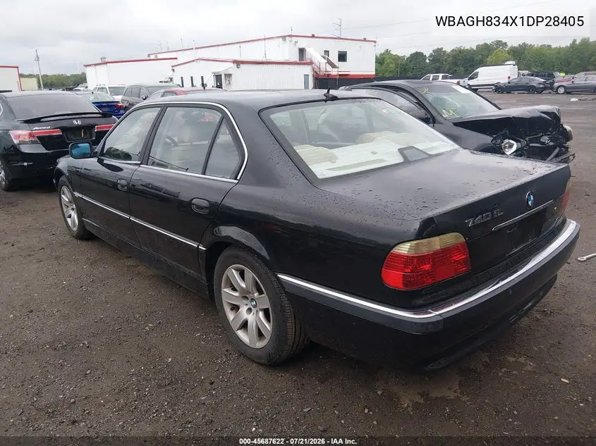 2001 BMW 740Il VIN: WBAGH834X1DP28405 Lot: 45687622