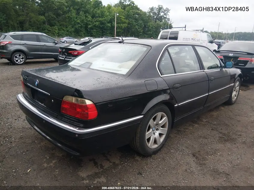 2001 BMW 740Il VIN: WBAGH834X1DP28405 Lot: 45687622