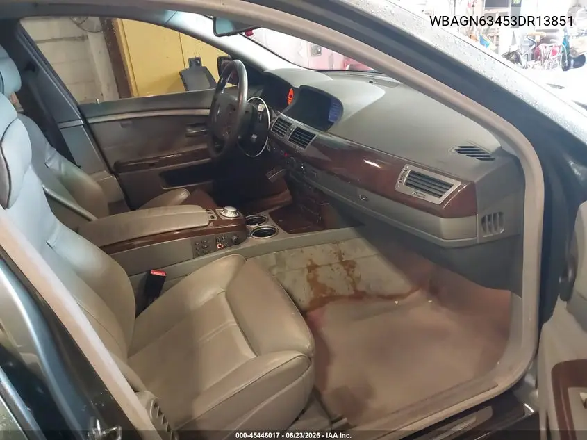 2003 BMW 7 Series 745Li VIN: WBAGN63453DR13851 Lot: 45446017