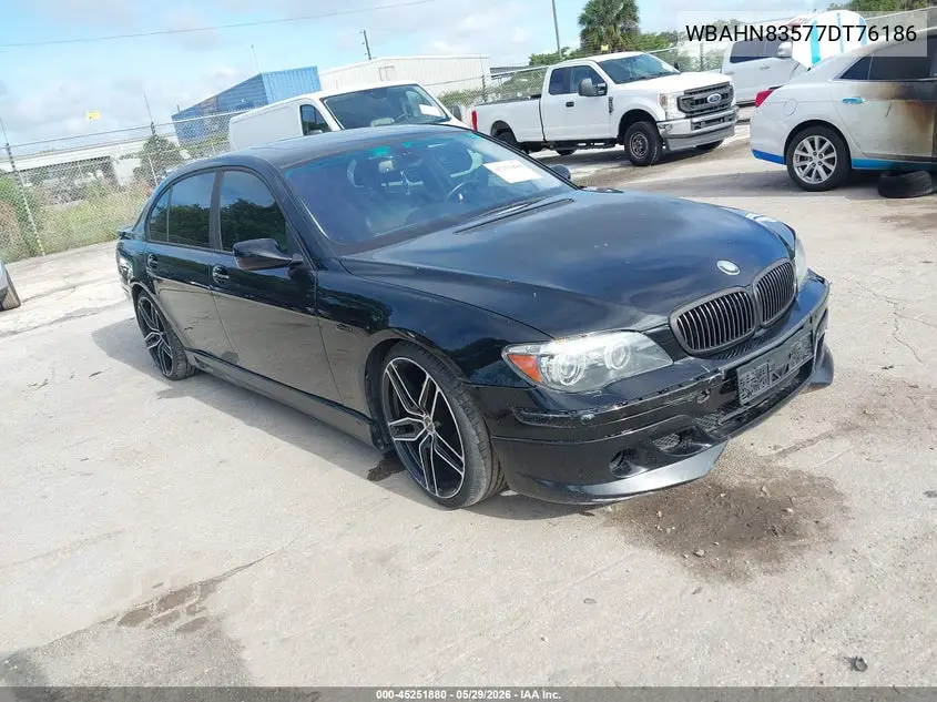 2007 BMW 750Li VIN: WBAHN83577DT76186 Lot: 45251880