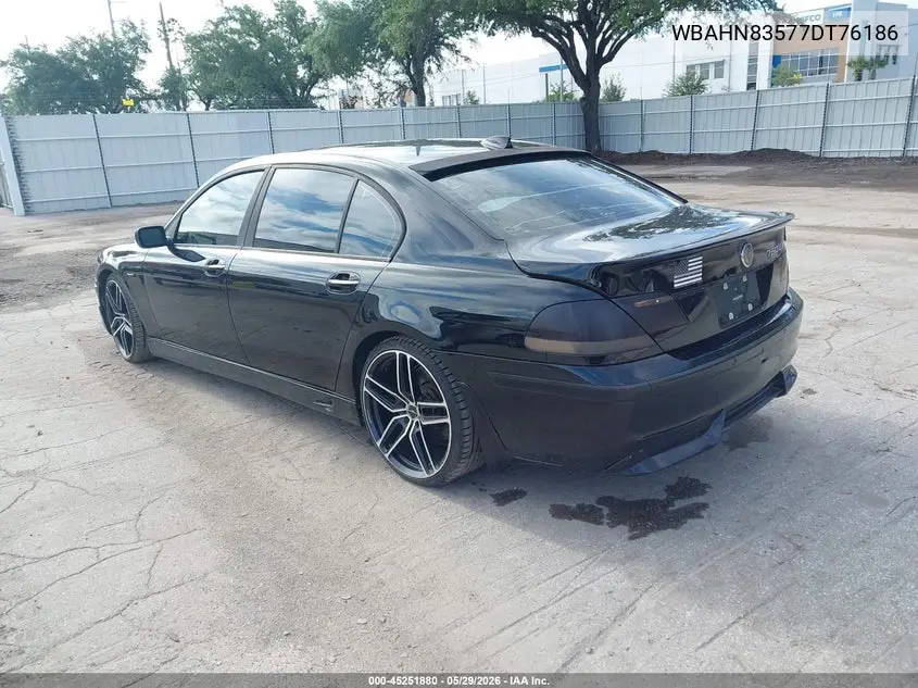 2007 BMW 750Li VIN: WBAHN83577DT76186 Lot: 45251880