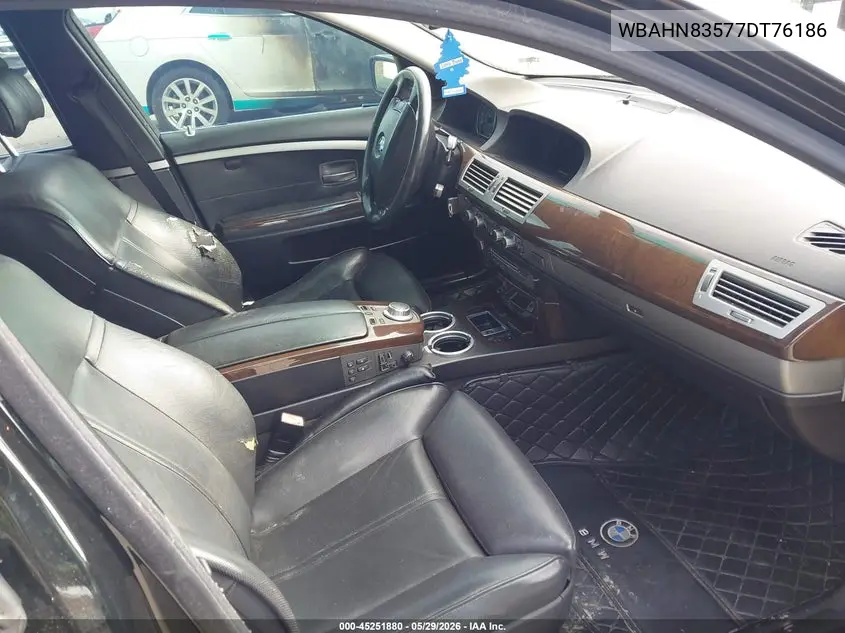 2007 BMW 750Li VIN: WBAHN83577DT76186 Lot: 45251880