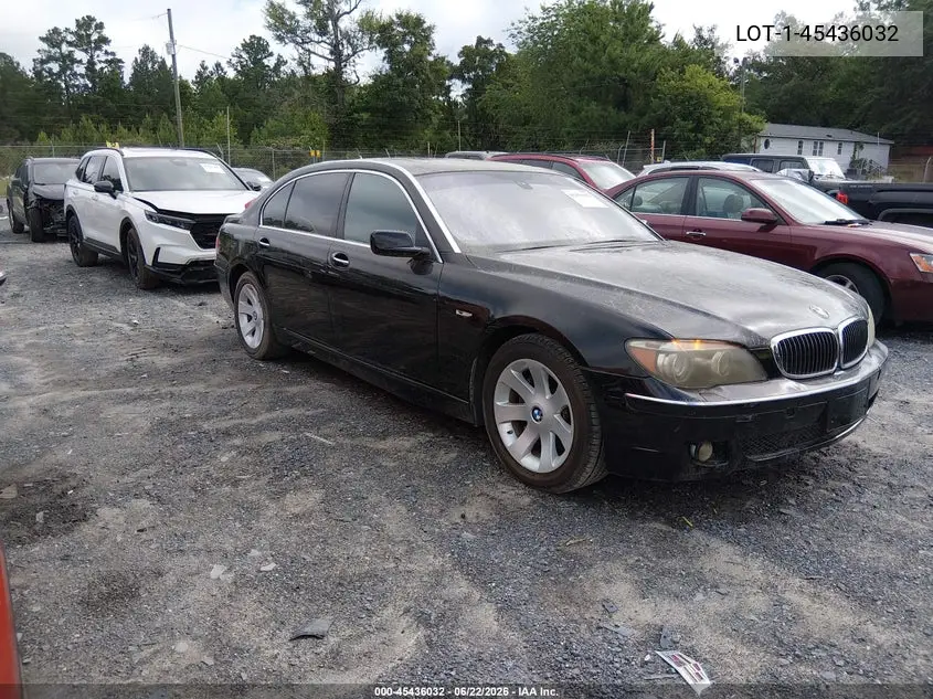 2008 BMW 750 Li VIN: WBAHN83598DT79110 Lot: 45436032