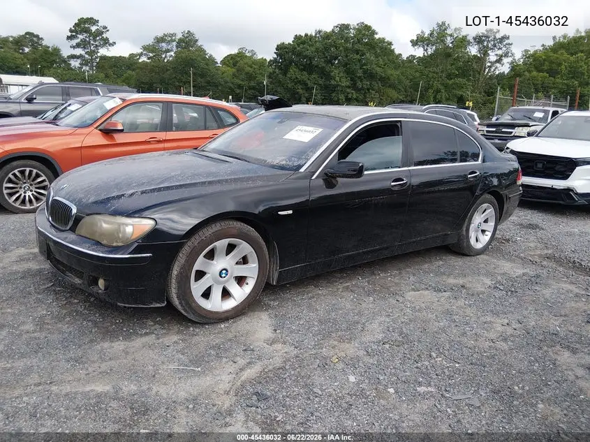 2008 BMW 750 Li VIN: WBAHN83598DT79110 Lot: 45436032