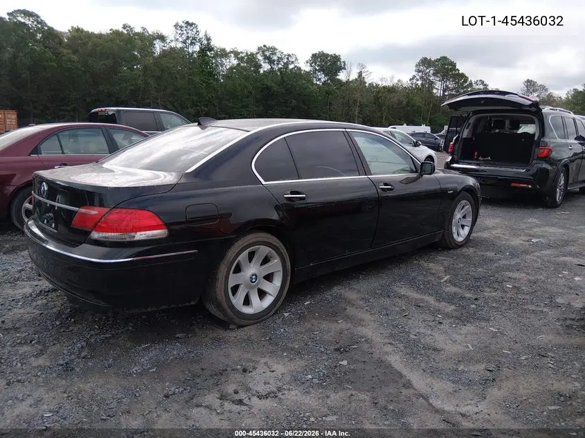 2008 BMW 750 Li VIN: WBAHN83598DT79110 Lot: 45436032