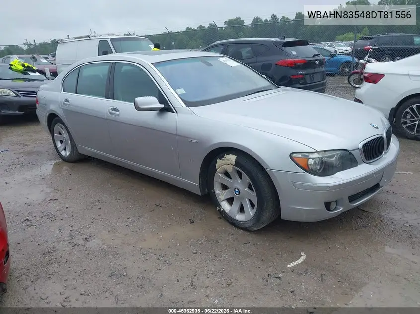 2008 BMW 750Li VIN: WBAHN83548DT81556 Lot: 45362935