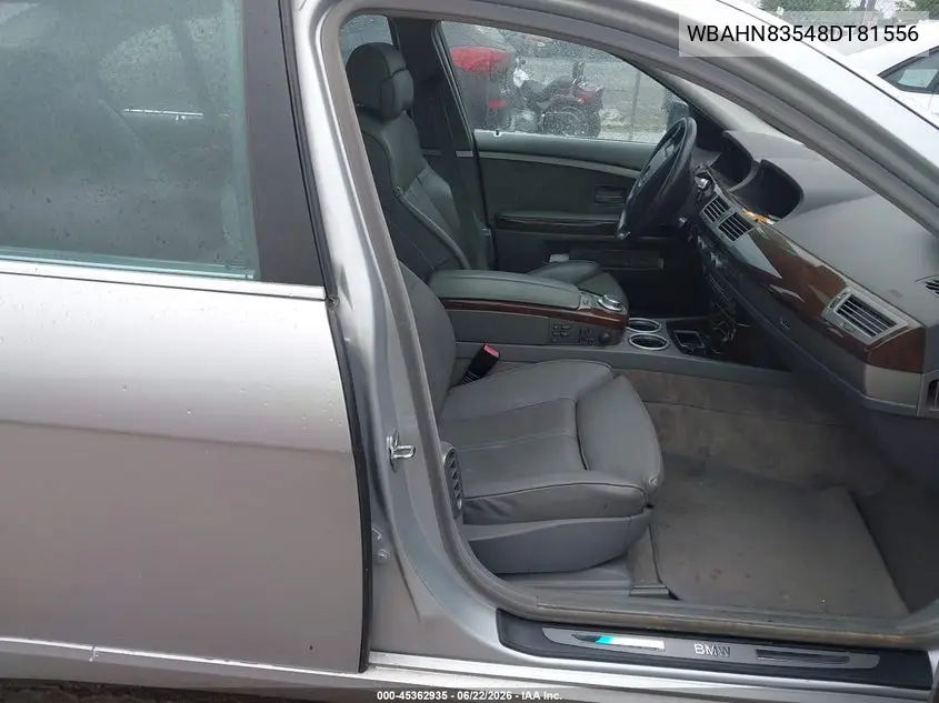 2008 BMW 750Li VIN: WBAHN83548DT81556 Lot: 45362935