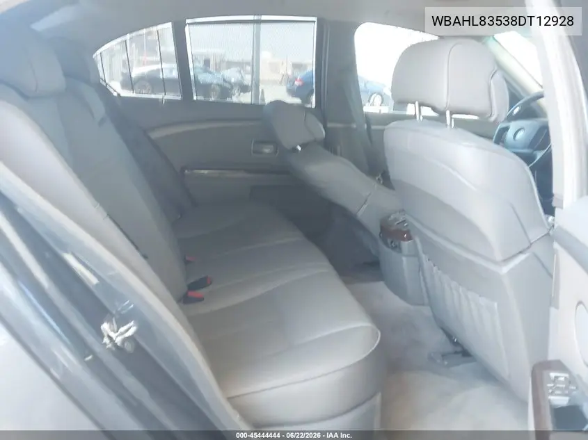 2008 BMW 750I VIN: WBAHL83538DT12928 Lot: 45444444