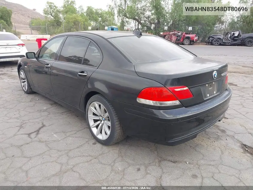 2008 BMW 750Li VIN: WBAHN83548DT80696 Lot: 45584139