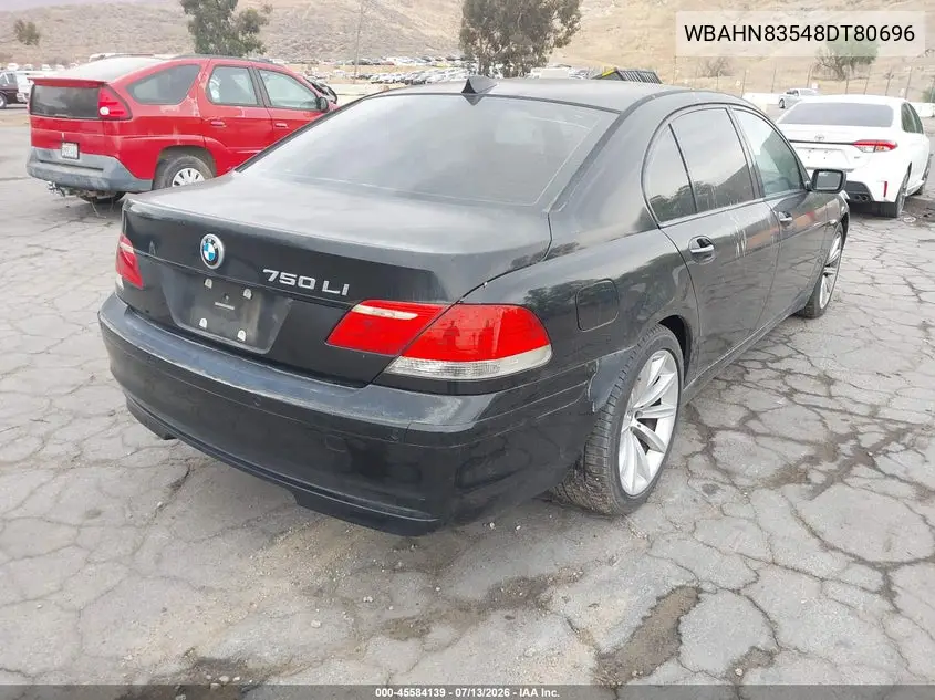 2008 BMW 750Li VIN: WBAHN83548DT80696 Lot: 45584139