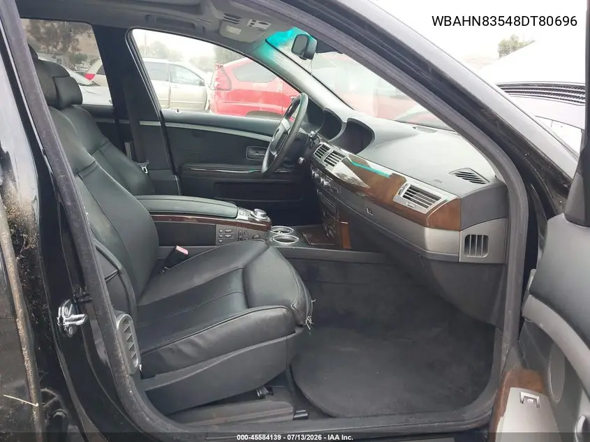 2008 BMW 750Li VIN: WBAHN83548DT80696 Lot: 45584139