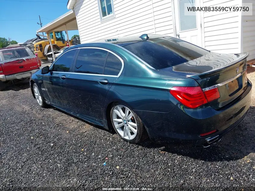 2009 BMW 750Li VIN: WBAKB83559CY59750 Lot: 45094983