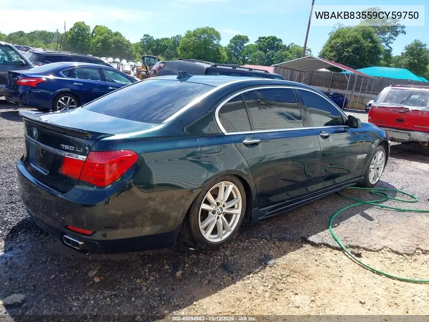 2009 BMW 750Li VIN: WBAKB83559CY59750 Lot: 45094983