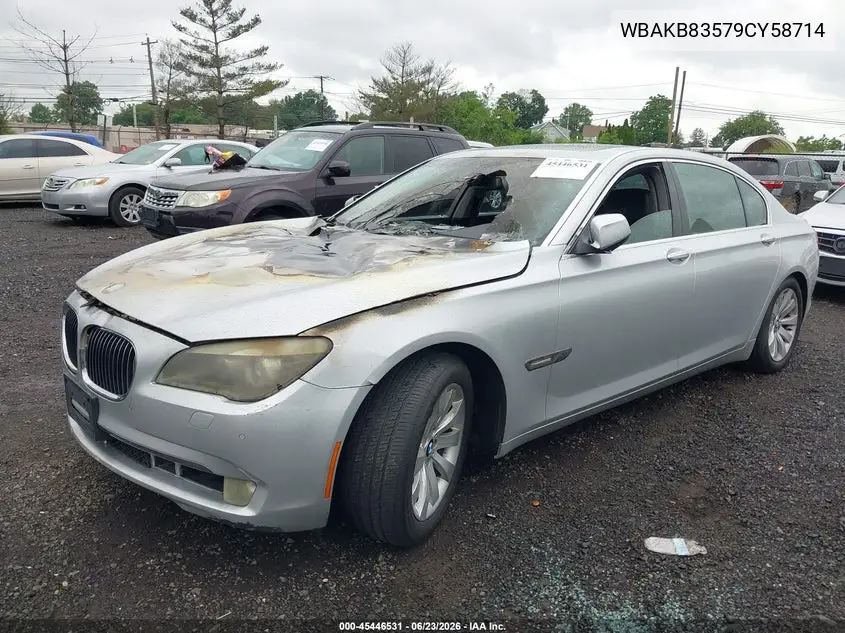 2009 BMW 750Li VIN: WBAKB83579CY58714 Lot: 45446531