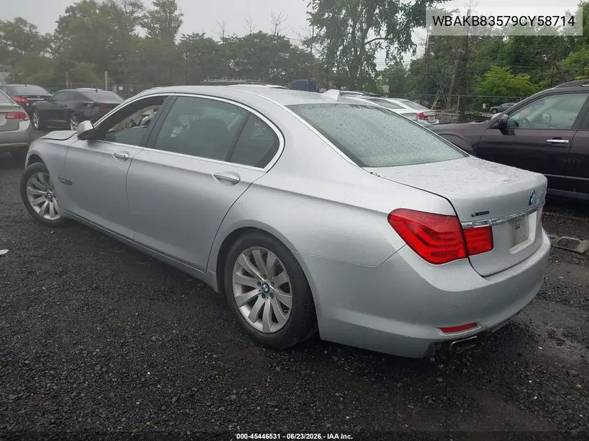 2009 BMW 750Li VIN: WBAKB83579CY58714 Lot: 45446531