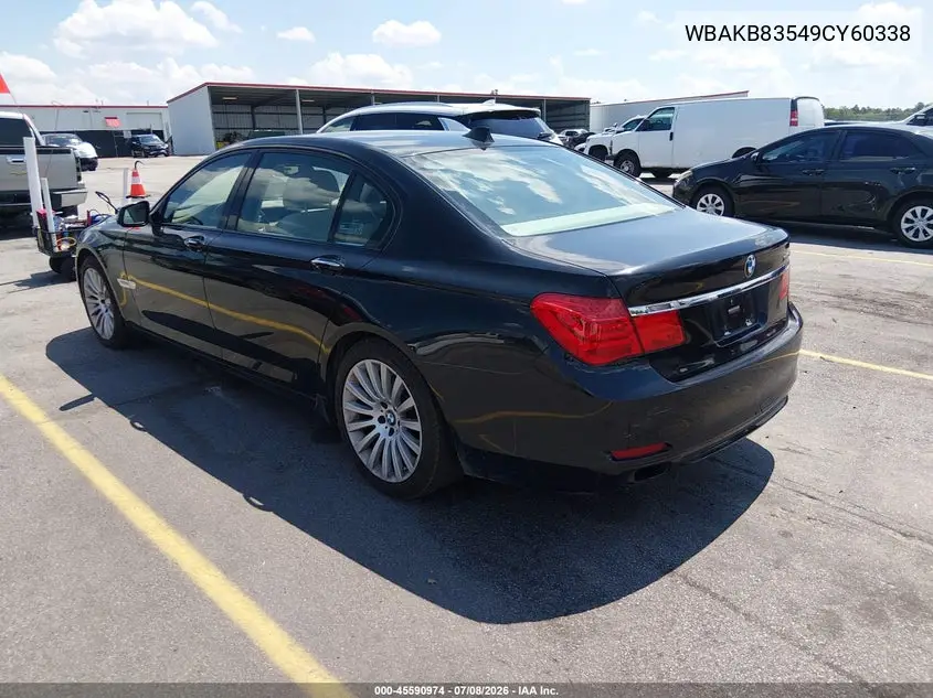 2009 BMW 750Li VIN: WBAKB83549CY60338 Lot: 45590974