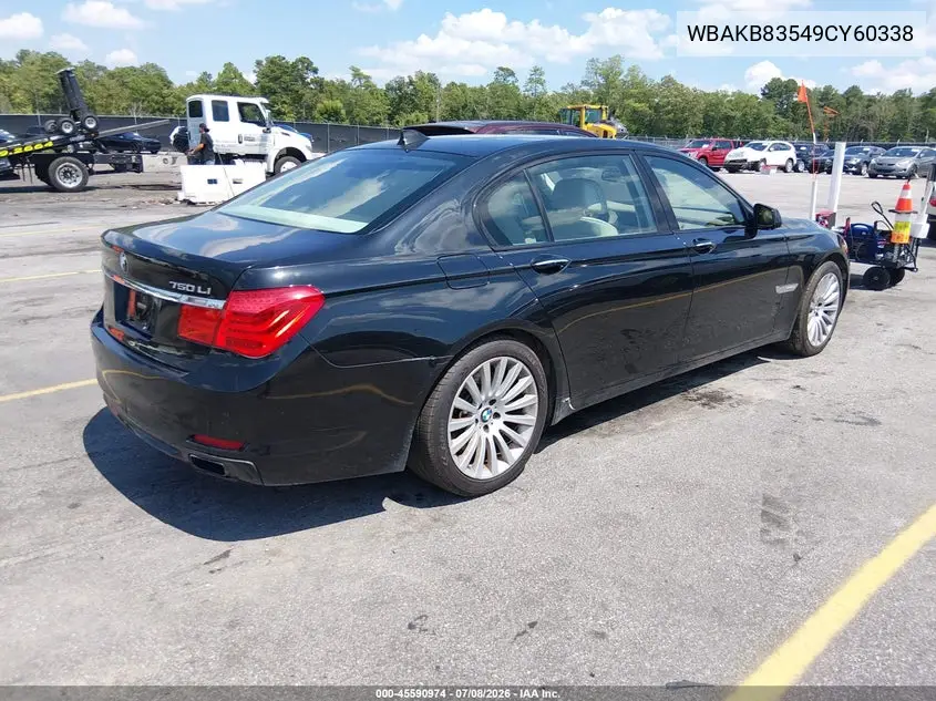 2009 BMW 750Li VIN: WBAKB83549CY60338 Lot: 45590974