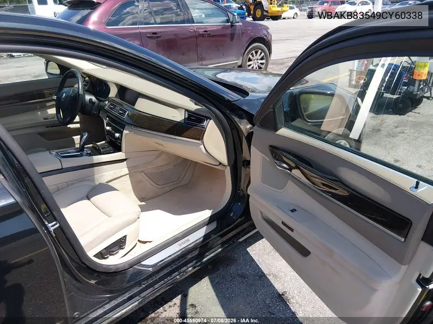 2009 BMW 750Li VIN: WBAKB83549CY60338 Lot: 45590974