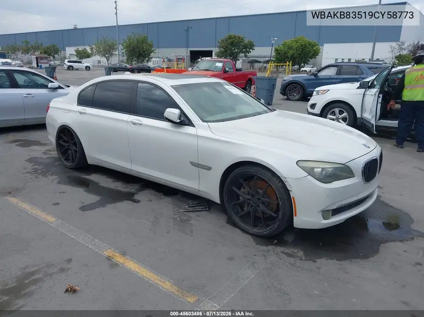 2009 BMW 750Li VIN: WBAKB83519CY58773 Lot: 45603486