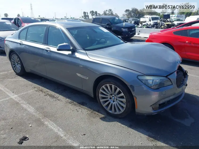 2010 BMW 750Li VIN: WBAKB8C57ACY62959 Lot: 45337939