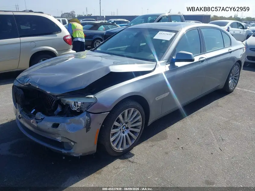 2010 BMW 750Li VIN: WBAKB8C57ACY62959 Lot: 45337939