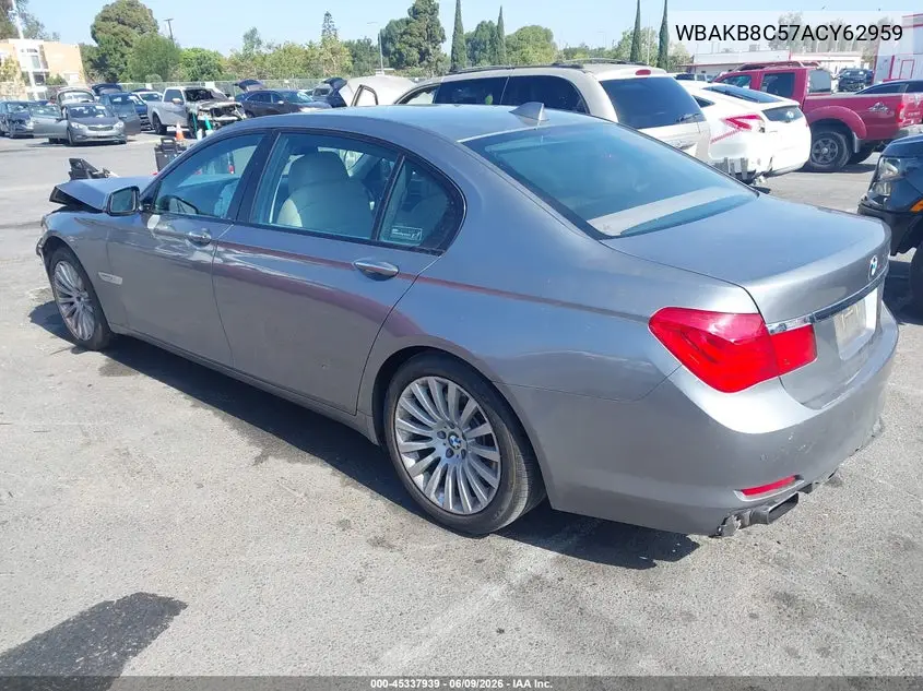 2010 BMW 750Li VIN: WBAKB8C57ACY62959 Lot: 45337939