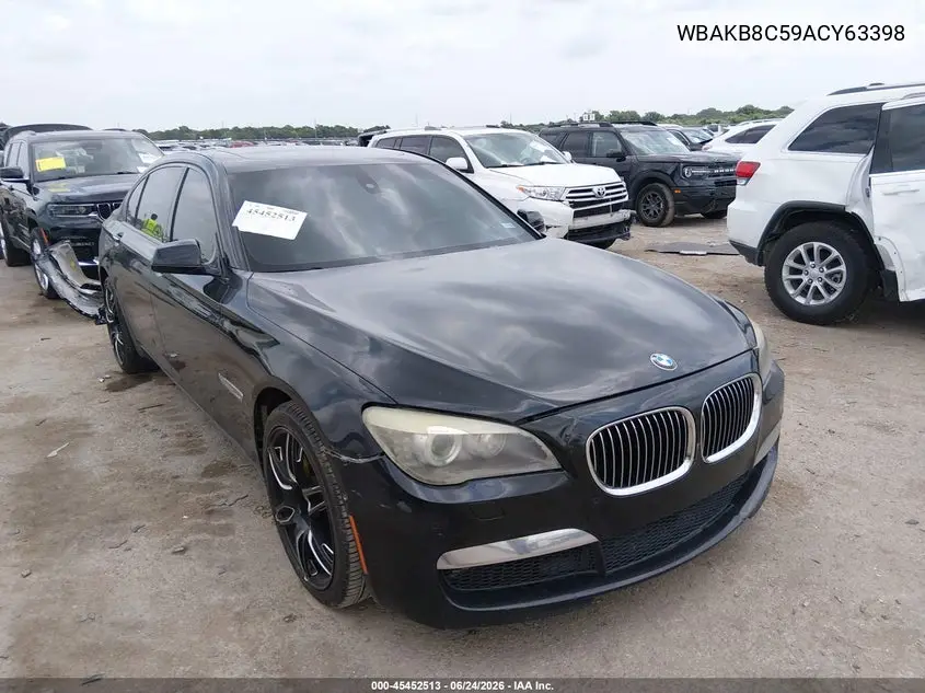 2010 BMW 750Li VIN: WBAKB8C59ACY63398 Lot: 45452513