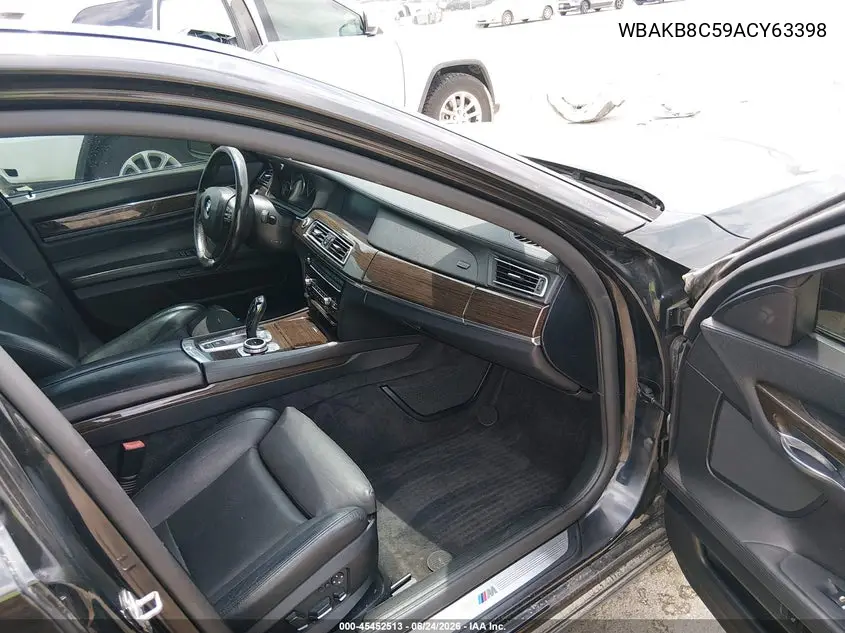 2010 BMW 750Li VIN: WBAKB8C59ACY63398 Lot: 45452513