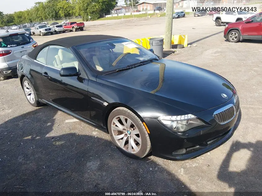 2010 BMW 750 VIN: WBAKU8C50ACY64343 Lot: 45470799