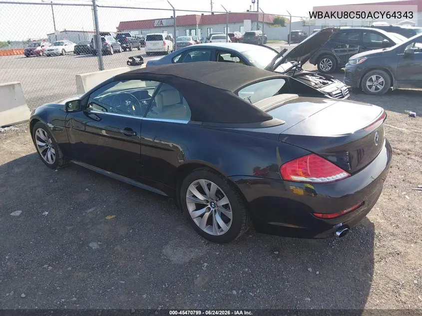 2010 BMW 750 VIN: WBAKU8C50ACY64343 Lot: 45470799