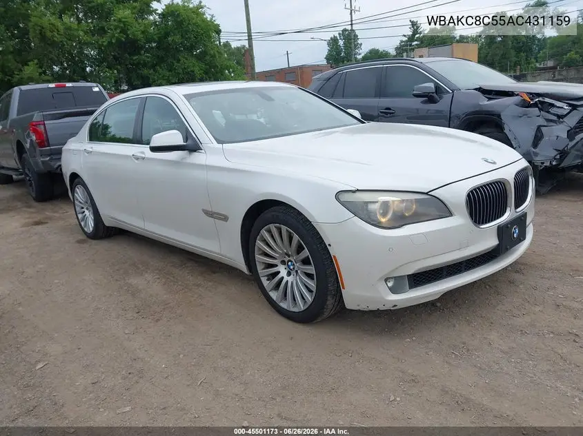 2010 BMW 750Li xDrive VIN: WBAKC8C55AC431159 Lot: 45501173