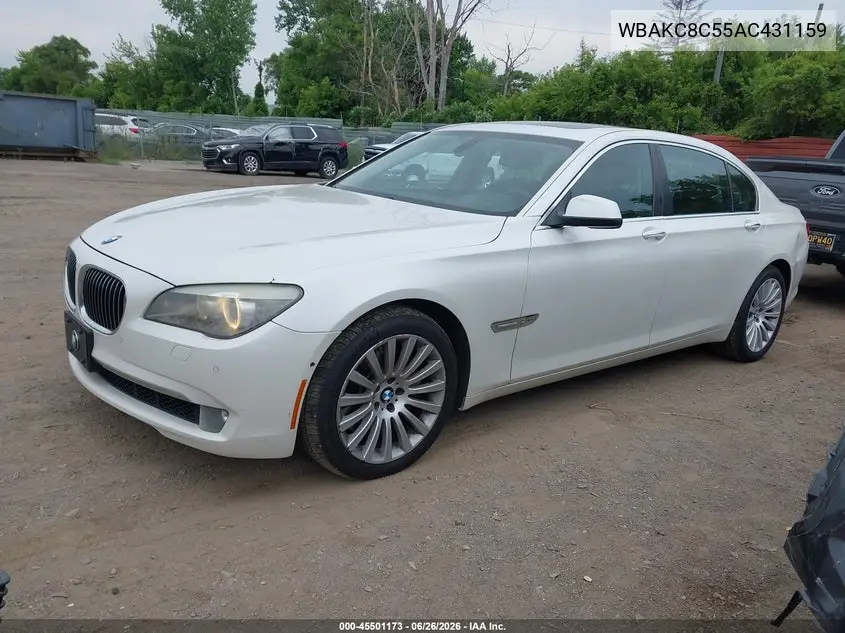 2010 BMW 750Li xDrive VIN: WBAKC8C55AC431159 Lot: 45501173