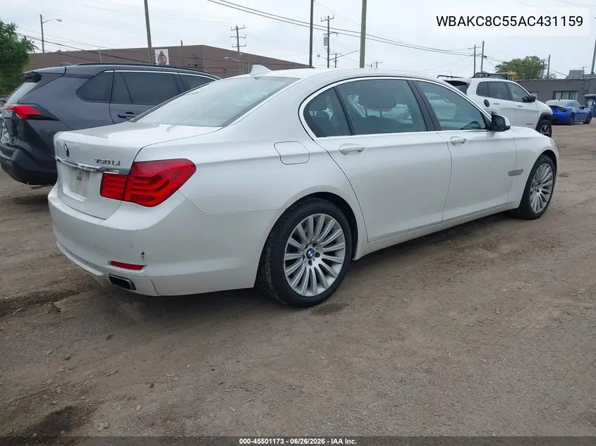 2010 BMW 750Li xDrive VIN: WBAKC8C55AC431159 Lot: 45501173