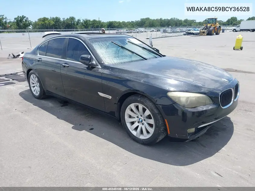 2011 BMW 750I VIN: WBAKA8C59BCY36528 Lot: 45345188