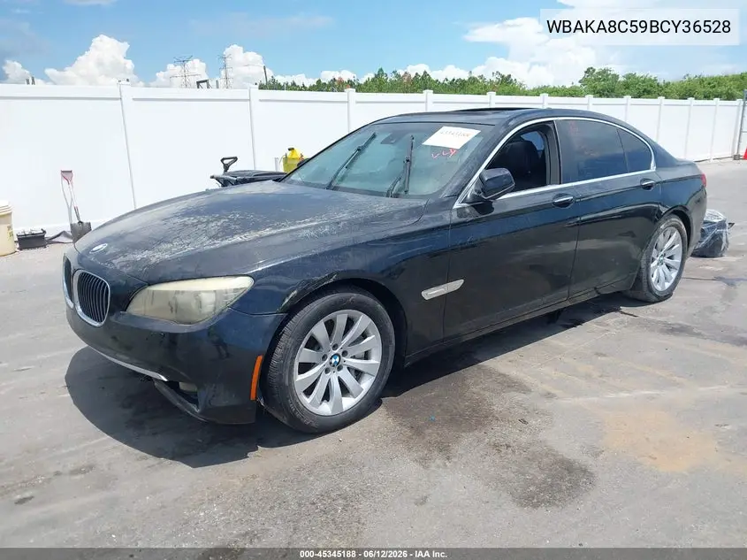 2011 BMW 750I VIN: WBAKA8C59BCY36528 Lot: 45345188