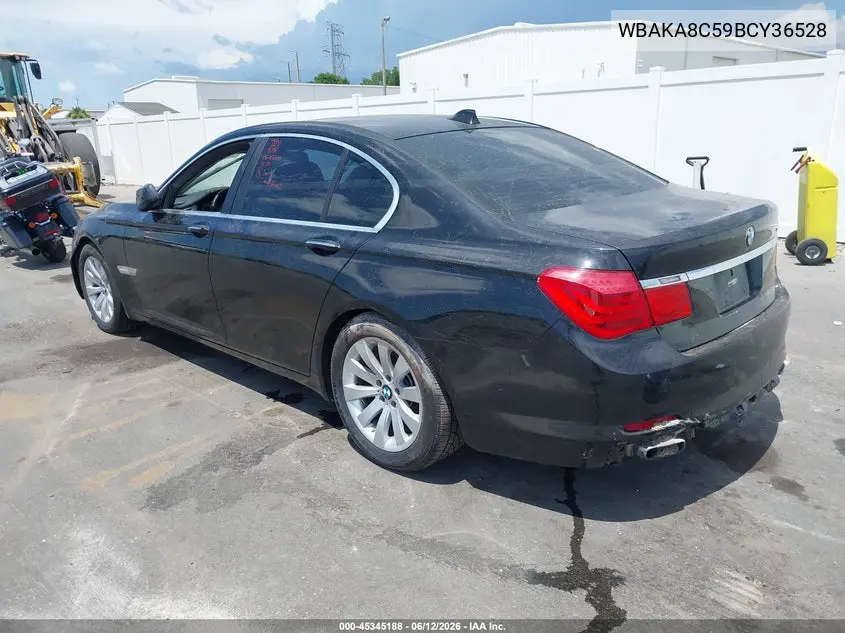 2011 BMW 750I VIN: WBAKA8C59BCY36528 Lot: 45345188