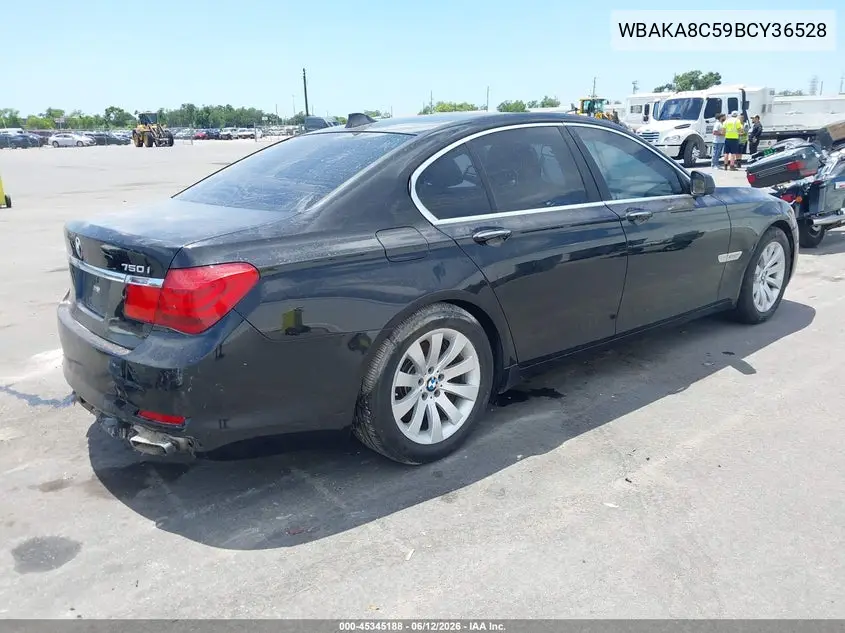 2011 BMW 750I VIN: WBAKA8C59BCY36528 Lot: 45345188
