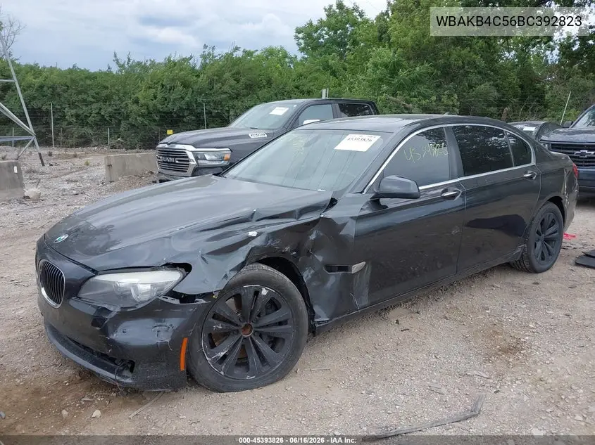 2011 BMW 740Li VIN: WBAKB4C56BC392823 Lot: 45393826
