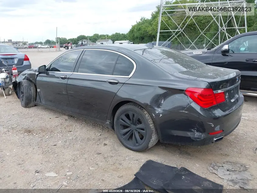 2011 BMW 740Li VIN: WBAKB4C56BC392823 Lot: 45393826
