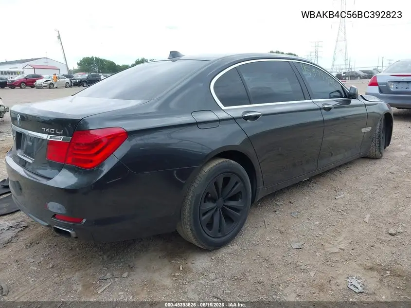 2011 BMW 740Li VIN: WBAKB4C56BC392823 Lot: 45393826