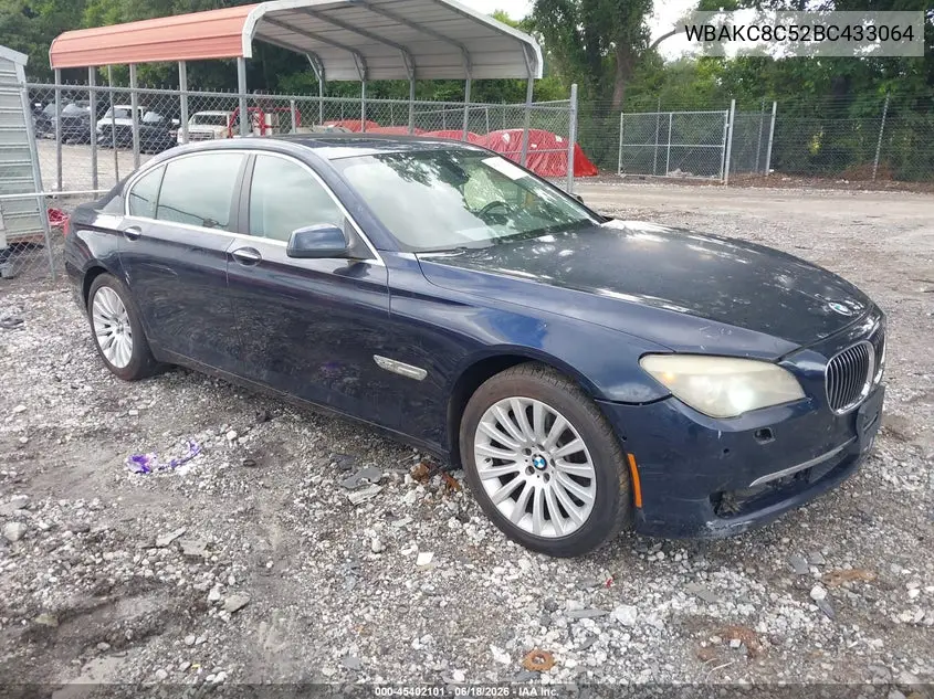 2011 BMW 750Li xDrive VIN: WBAKC8C52BC433064 Lot: 45402101