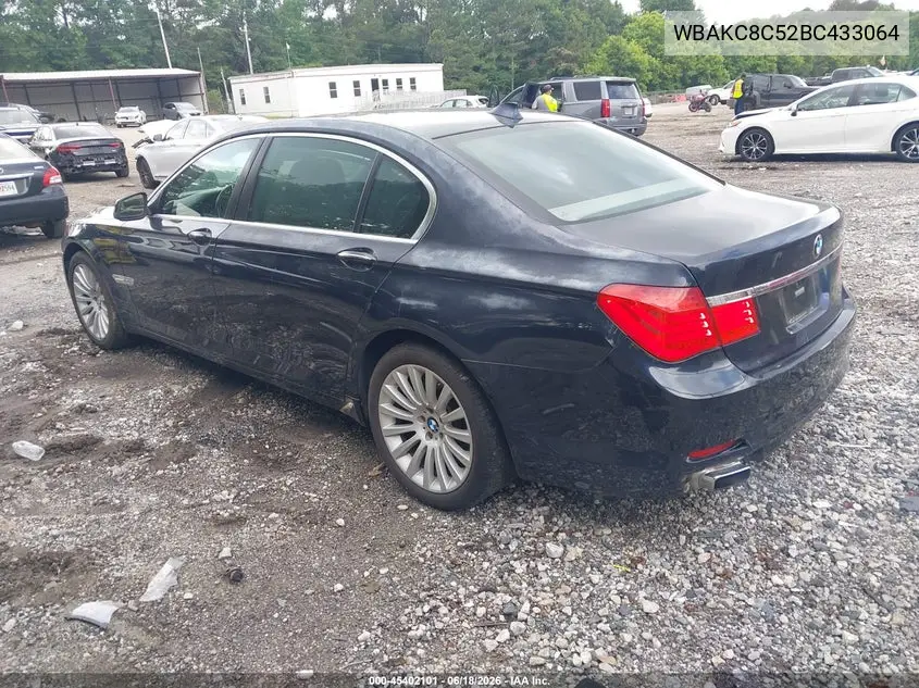 2011 BMW 750Li xDrive VIN: WBAKC8C52BC433064 Lot: 45402101